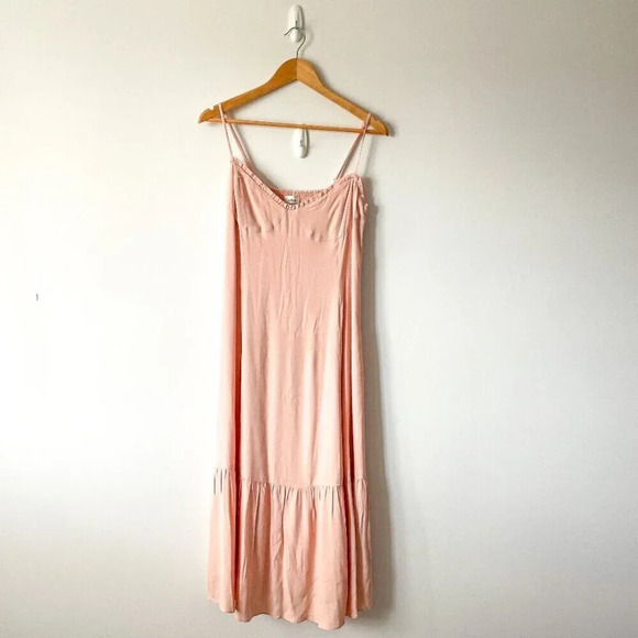 Aritzia Wilfred Sweetheart  Broadway Dress in Coral Blush Pink Size 12 - Picture 4 of 8
